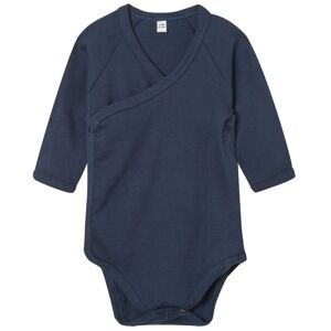 Babybugz Dětské zavinovací body s dlouhým rukávem Kimono - Námořní modrá | 6-12 měsíců