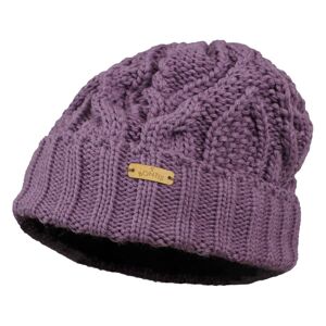 Bontis Dámská zimní čepice s otočeným lemem - Pudrově fialková | uni