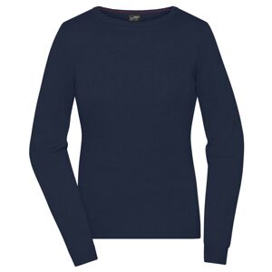 James & Nicholson Lehký dámský pletený svetr JN1313 - Tmavě modrá | XL