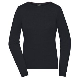 James & Nicholson Lehký dámský pletený svetr JN1313 - Černá | XL