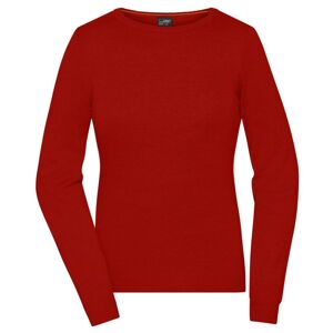 James & Nicholson Lehký dámský pletený svetr JN1313 - Červená | XXL