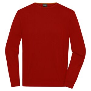 James & Nicholson Lehký pánský pletený svetr JN1314 - Červená | XL