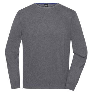 James & Nicholson Lehký pánský pletený svetr JN1314 - Šedý melír | L