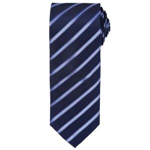 Premier Workwear Pruhovaná kravata Sports Stripe - Tmavě modrá / královská modrá