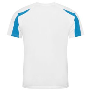 Just Cool Dětské sportovní tričko Contrast Cool T - Bílá / modrá | 5-6 let