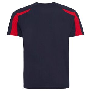 Just Cool Dětské sportovní tričko Contrast Cool T - Tmavě modrá / červená | 7-8 let