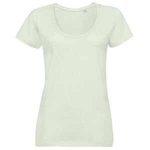 SOL'S Dámské tričko s hlubokým výstřihem Metropolitan - Krémově zelená | L
