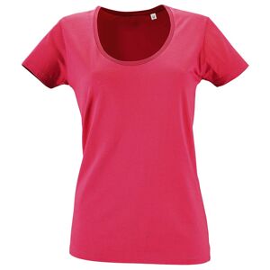 SOL'S Dámské tričko s hlubokým výstřihem Metropolitan - Jasně růžová | M