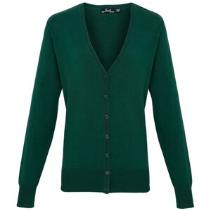 Premier Workwear Dámský svetr na zapínání - Lahvově zelená | XL