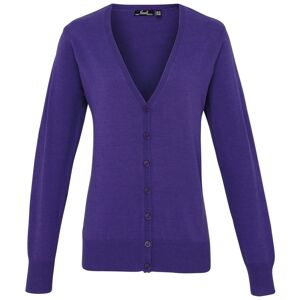 Premier Workwear Dámský svetr na zapínání - Fialová | XS