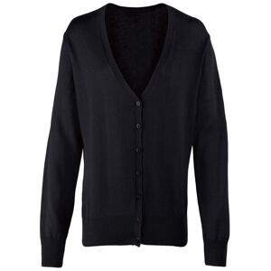 Premier Workwear Dámský svetr na zapínání - Černá | XXL
