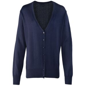 Premier Workwear Dámský svetr na zapínání - Námořní modrá | XXL