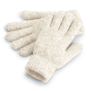 Beechfield Pohodlné pletené zimní rukavice - Mandlový melír
