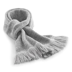 Beechfield Klasická pletená šála - Šedý melír