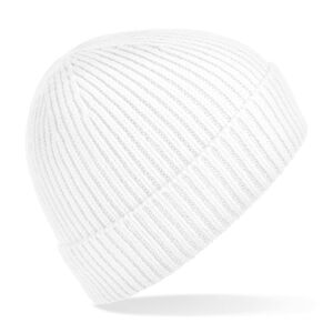 Beechfield Lehká zimní čepice z žebrovaného úpletu - Bílá