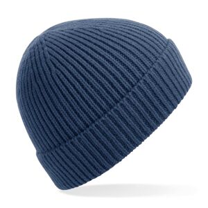 Beechfield Lehká zimní čepice z žebrovaného úpletu - Ocelově modrá