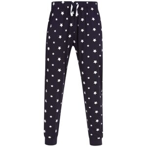 SF (Skinnifit) Pánské pyžamové kalhoty se vzorem - Tmavě modrá / bílá | XS