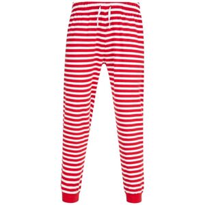 SF (Skinnifit) Pánské pyžamové kalhoty se vzorem - Červená / bílá | L