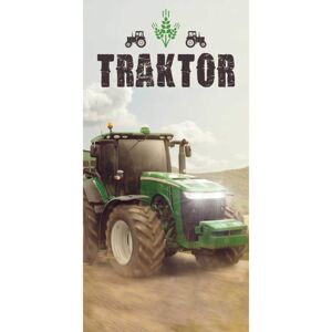 Jerry Fabrics Dětská osuška s potiskem - Traktor | 70 x 140 cm