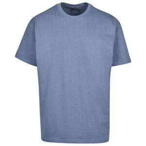 Build Your Brand Pánské tričko Heavy Oversize Tee - Vintage modrá | L