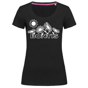 Bontis Dámské tričko DAISIES - Černá | XL