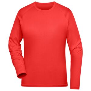 James & Nicholson Dámské funkční triko s dlouhým rukávem JN521 - Jasně červená | XL
