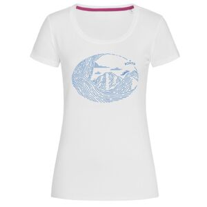 Bontis Dámské tričko MOUNTAINS - Bílá / modrá | XXL