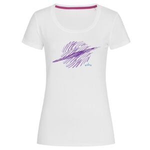 Bontis Dámské tričko SATURN - Bílá / fialová | XL