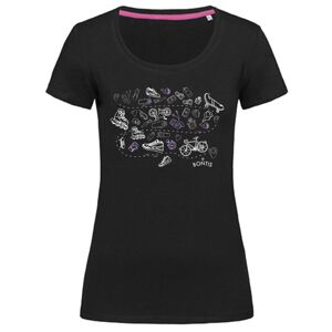 Bontis Dámské tričko SPORT - Černá / fialová | XL