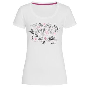 Bontis Dámské tričko SPORT - Bílá / růžová | XXL