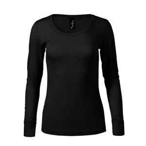MALFINI Dámské tričko s dlouhým rukávem Merino Rise LS - Černá | S