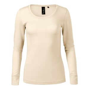 MALFINI Dámské tričko s dlouhým rukávem Merino Rise LS - Mandlová | L