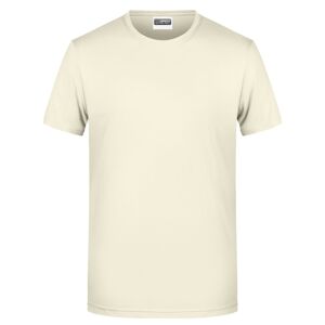 James & Nicholson Klasické pánské tričko z biobavlny 8008 - Vanilková | XXL
