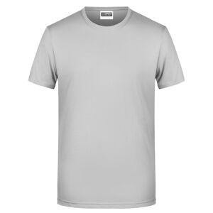 James & Nicholson Klasické pánské tričko z biobavlny 8008 - Jemně šedá | XXL
