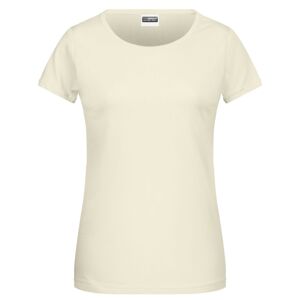 James & Nicholson Klasické dámské tričko z biobavlny 8007 - Vanilková | L
