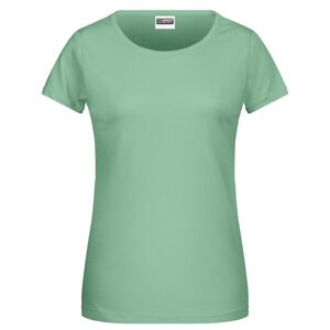 James & Nicholson Klasické dámské tričko z biobavlny 8007 - Jadeitová zelená | S