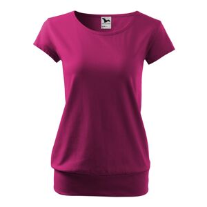 MALFINI Dámské tričko City - Světle fuchsiová | XL