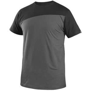 Canis (CXS) Pánské tričko CXS OLSEN - Tmavě šedá / černá | XXXL