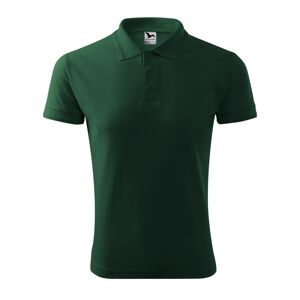 MALFINI Pánská polokošile Pique Polo - Tmavě zelená | XL