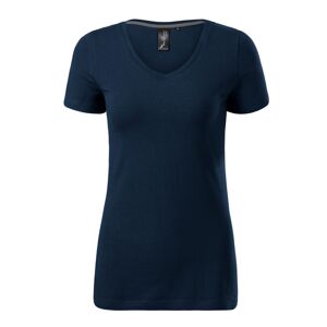 MALFINI Dámské tričko Action V-neck - Námořní modrá | XL
