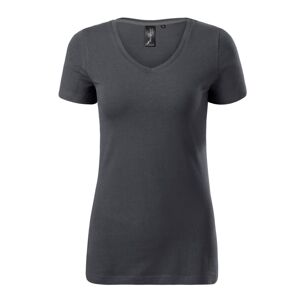 MALFINI Dámské tričko Action V-neck - Světlá antracitová | XL