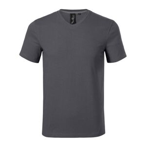 MALFINI Pánské tričko Action V-neck - Světlá antracitová | S