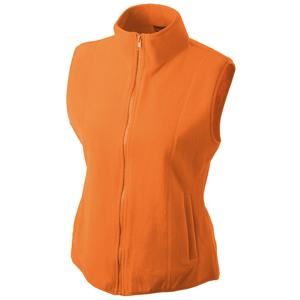 James & Nicholson Dámská fleecová vesta JN048 - Oranžová | XL