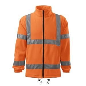 MALFINI Reflexní fleecová bunda HV Fleece Jacket - Reflexní oranžová | M