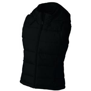 James & Nicholson Dámská zimní vesta s kapucí JN1005 - Černá | XL