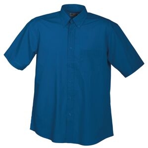 James & Nicholson Pánská košile s krátkým rukávem JN601 - Královská modrá | S