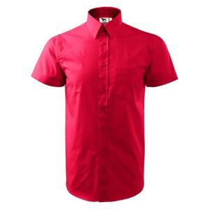 MALFINI Pánská košile s krátkým rukávem Chic - Červená | XXXL