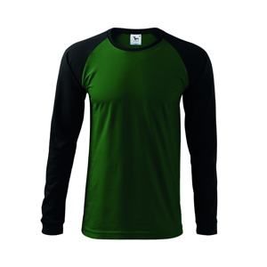 MALFINI Pánské tričko s dlouhým rukávem Street LS - Lahvově zelená | XL