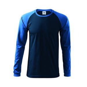 MALFINI Pánské tričko s dlouhým rukávem Street LS - Námořní modrá | L