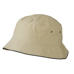 Myrtle Beach Bavlněný klobouk MB012 - Khaki / černá | L/XL